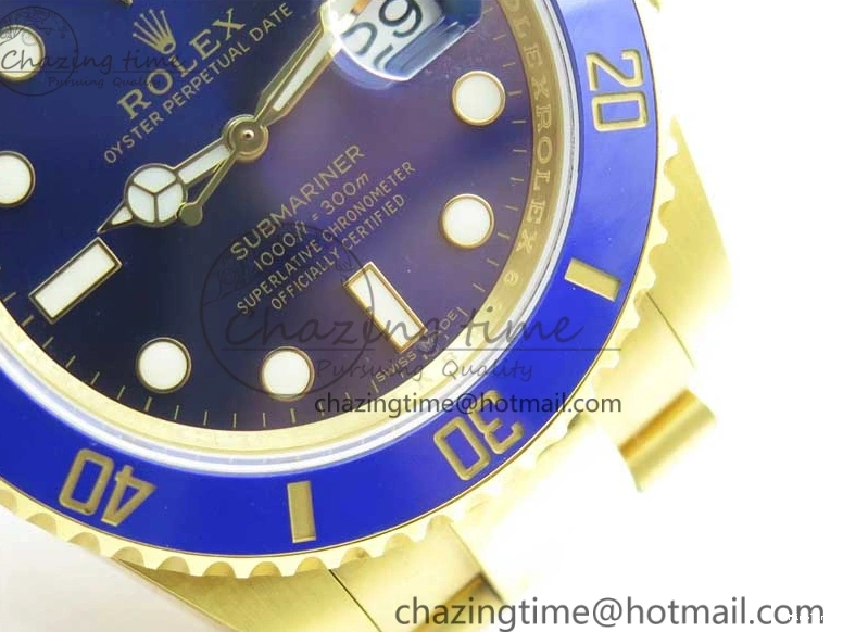 MiroTime 0522 TopPick Submariner 116610 LB ROF Best Edition YG Wrapped Blue Dial on YG Wrapped Bracelet A 2910